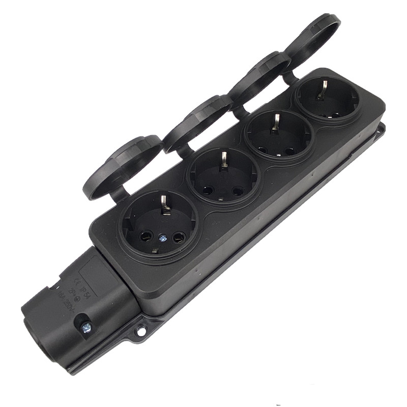 Outdoor Power Strip With Cover - الاتحاد الأوروبي الألمانية 3/4 طرق في