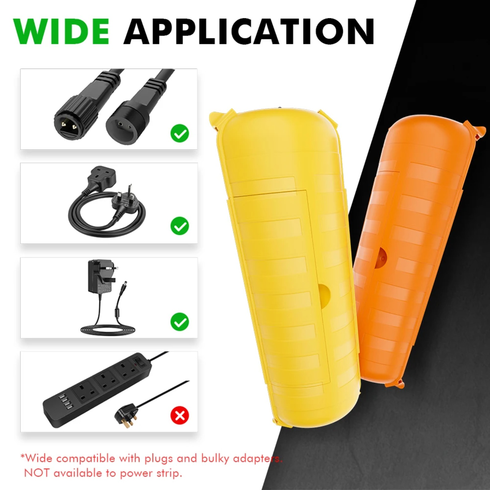 Outdoor Power Strip With Cover - غطاء سلك تمديد خارجي IP44 مقاس