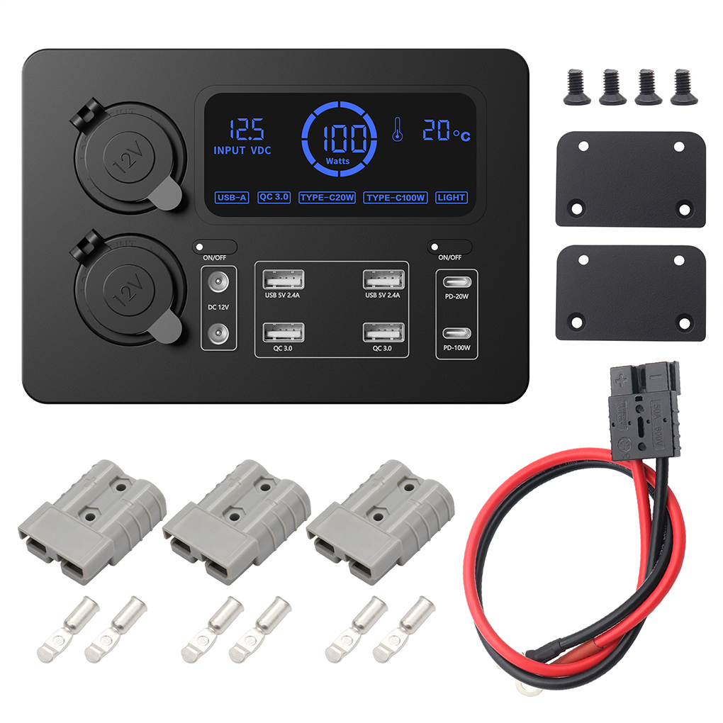 Outdoor Usb Power Adapter - صندوق طاقة متعدد الوظائف PD100W محطة