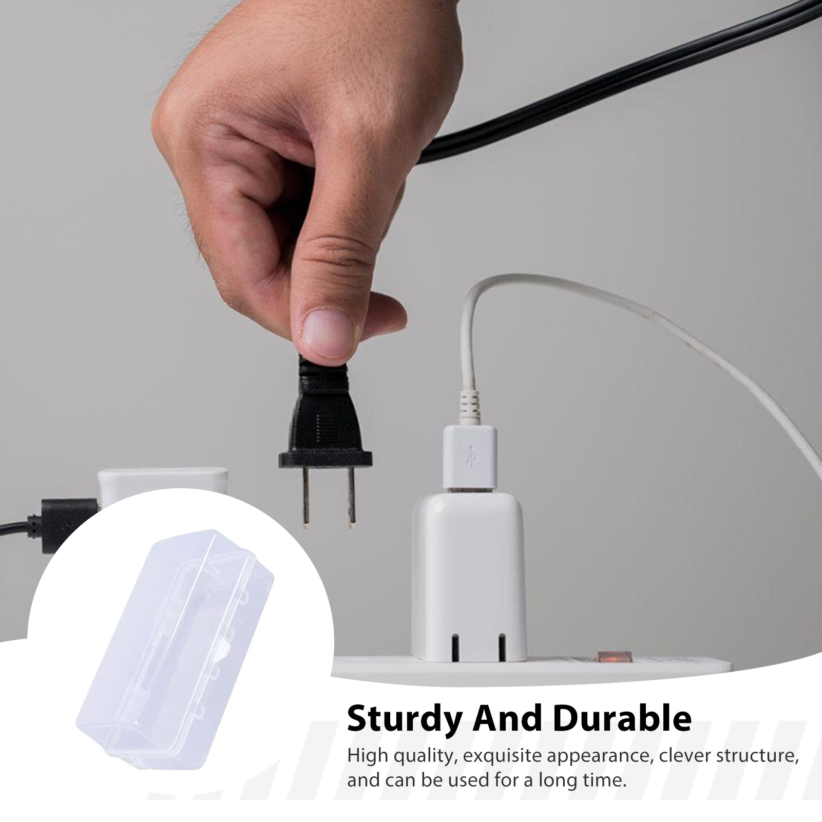Outdoor Power Strip With Cover - صناديق كهربائية مقاومة للماء، غطاء شفاف