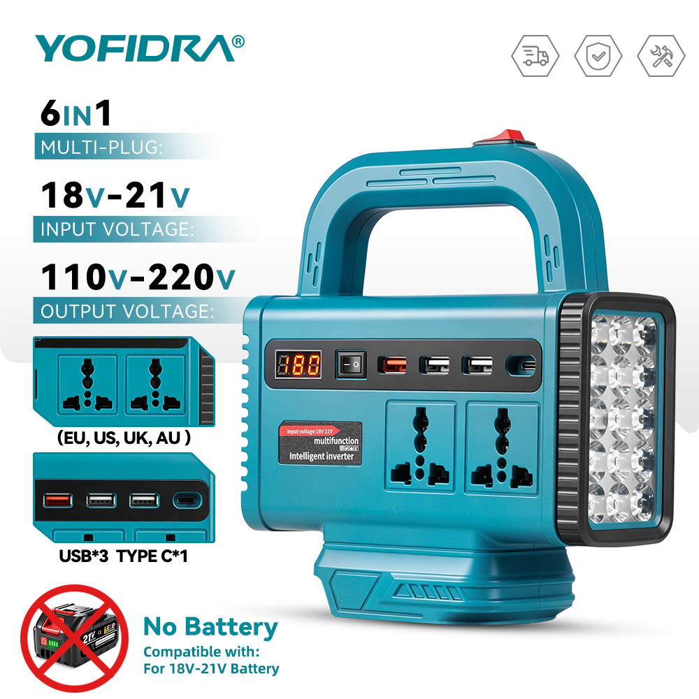 Outdoor Usb Power Adapter - محول طاقة محمول YOFIDRA 220 فولت،