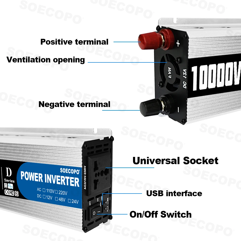 عاكس محمول 10000 وات 12 فولت/2 - مراجعة Outdoor Usb Power Adapter وسعره