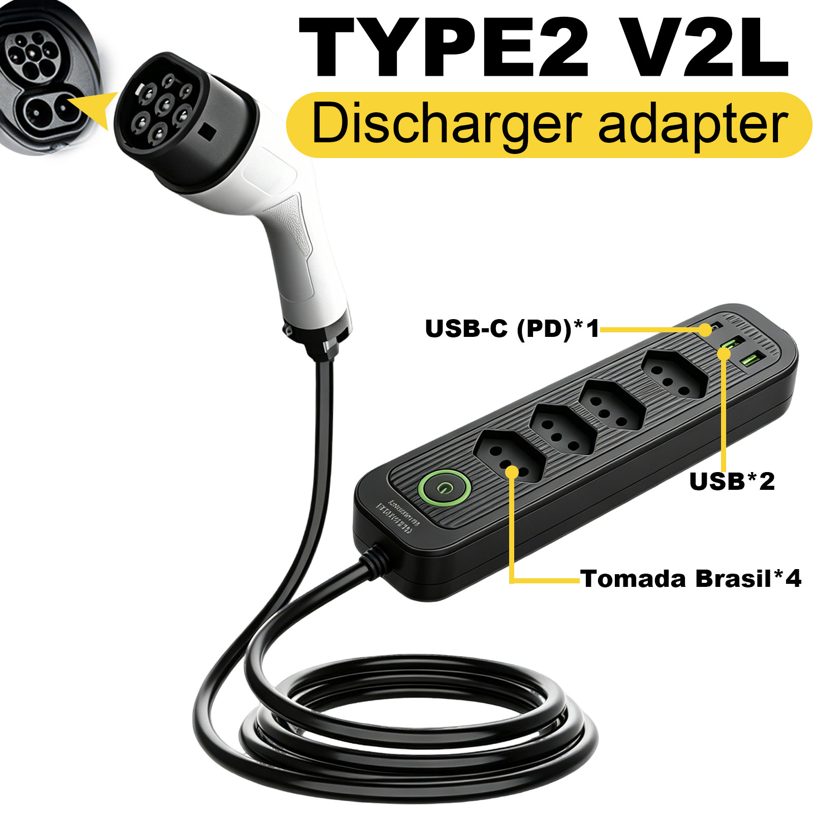 محول تفريغ طاقة من النوع 2 V2L - مراجعة Outdoor Power Port وسعره