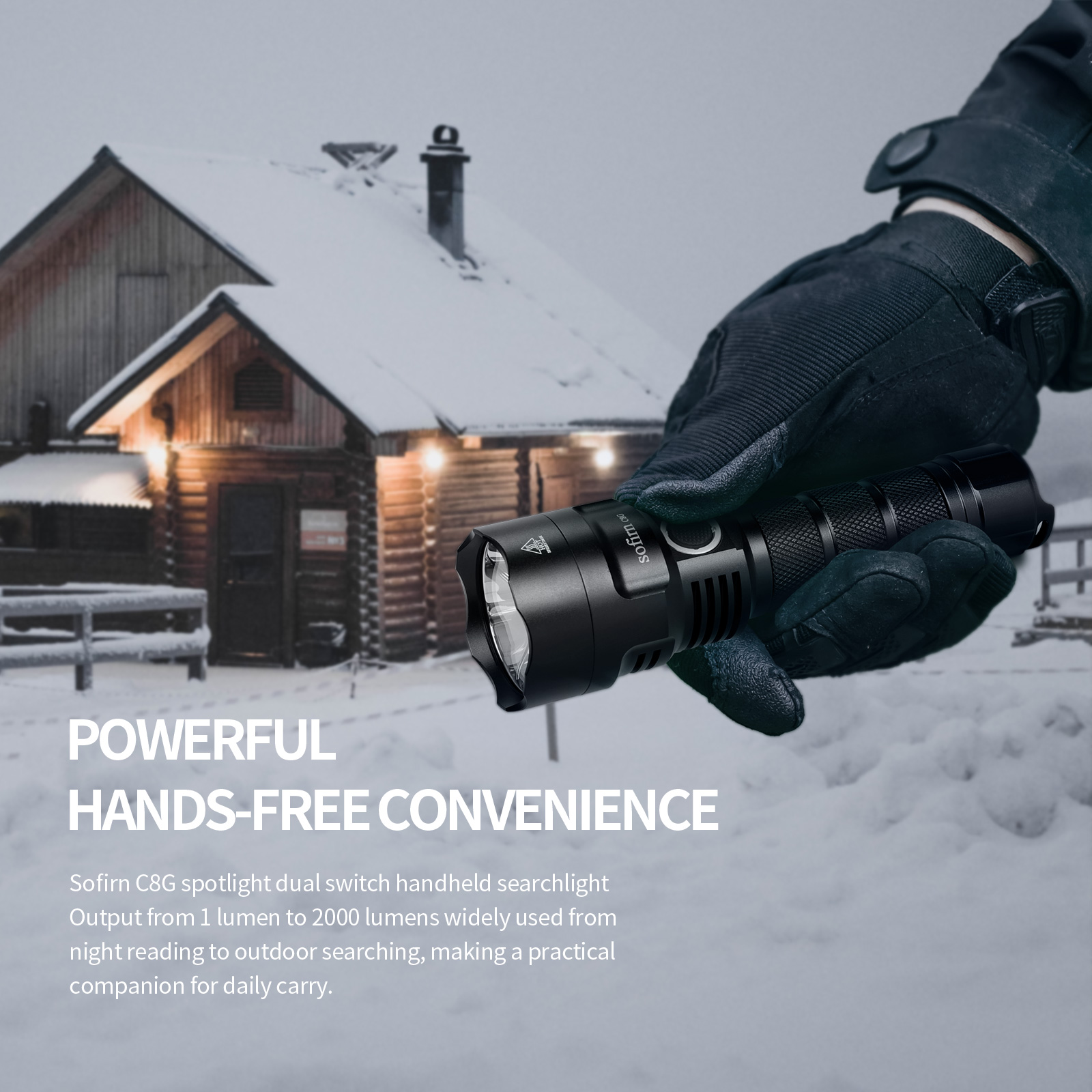 مصباح يدوي LED قوي SOFIRN C8G  - مراجعة Outdoor Power Group وسعره