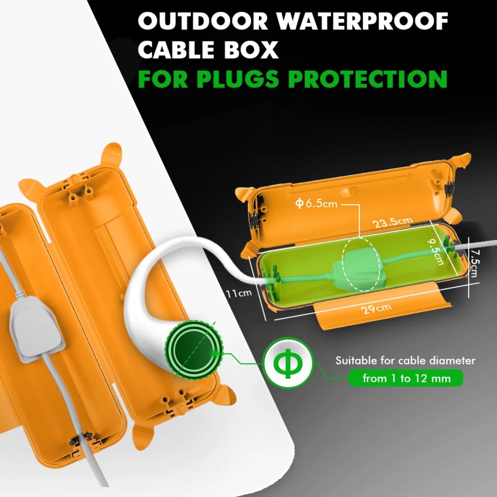 غطاء سلك تمديد خارجي IP44 مقاس - مراجعة Outdoor Power Strip With Cover وسعره