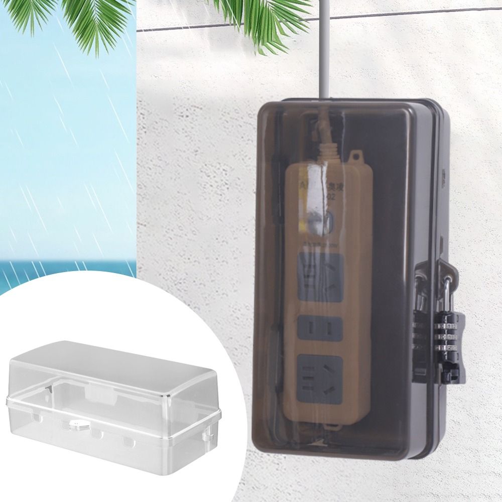صندوق بلاستيكي محمول مضاد للسر - مراجعة Outdoor Power Strip With Cover وسعره