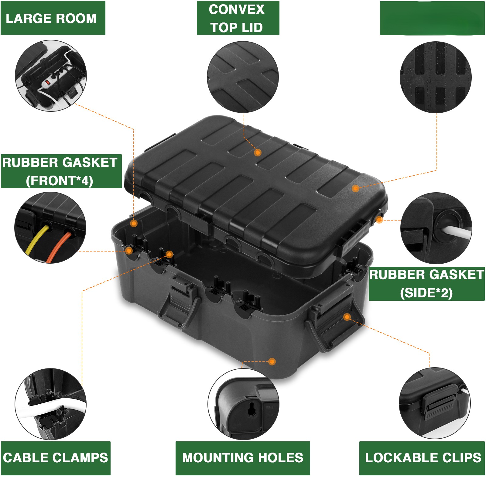 صندوق كهربائي كبير خارجي، غطاء - مراجعة Outdoor Power Strip With Cover وسعره