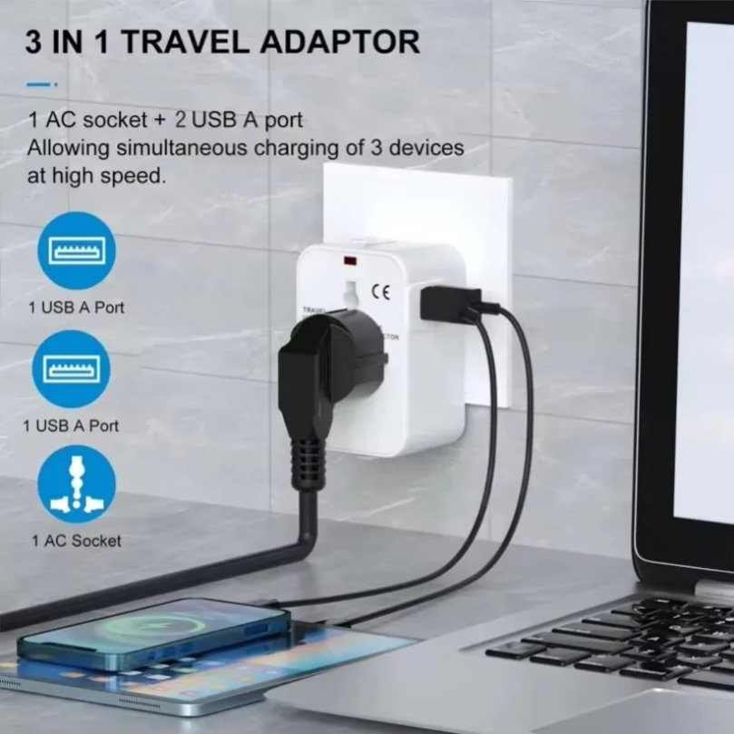محول طاقة عالمي قابل للطي للسف - مراجعة Outdoor Usb Power Adapter وسعره