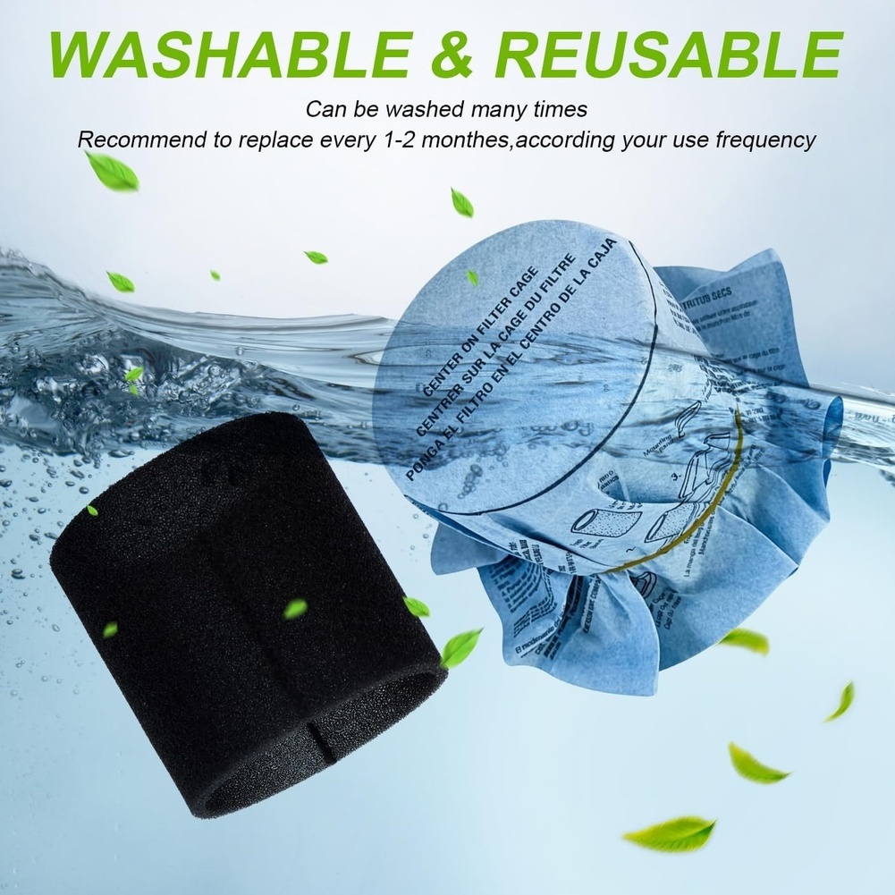 فلتر رغوي A76G 90585 وفلتر ورق - مراجعة Wet Dry Vacuum Shop وسعره