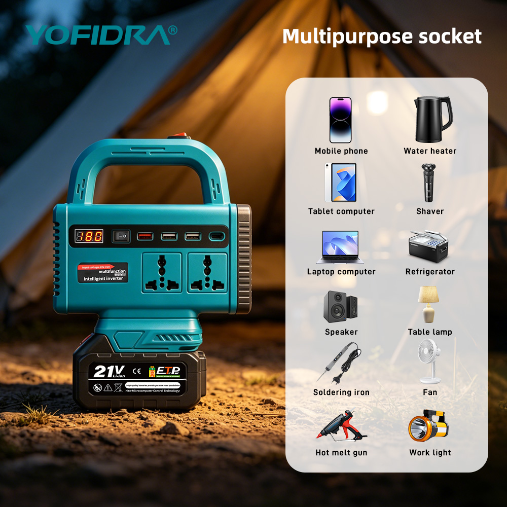 محول طاقة محمول YOFIDRA 220 فو - مراجعة Outdoor Usb Power Adapter وسعره