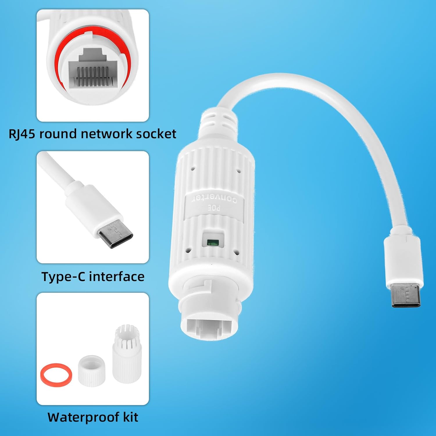 محول طاقة POE إلى USB-C مقاوم  - مراجعة Outdoor Usb Power Adapter وسعره