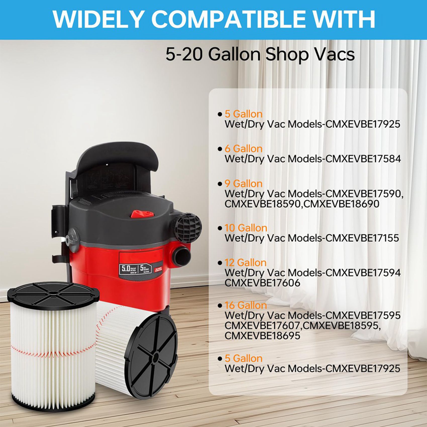 فلتر بديل BAAJ-4X لـ 9-38754 ر - مراجعة Wet Dry Vacuum Shop وسعره