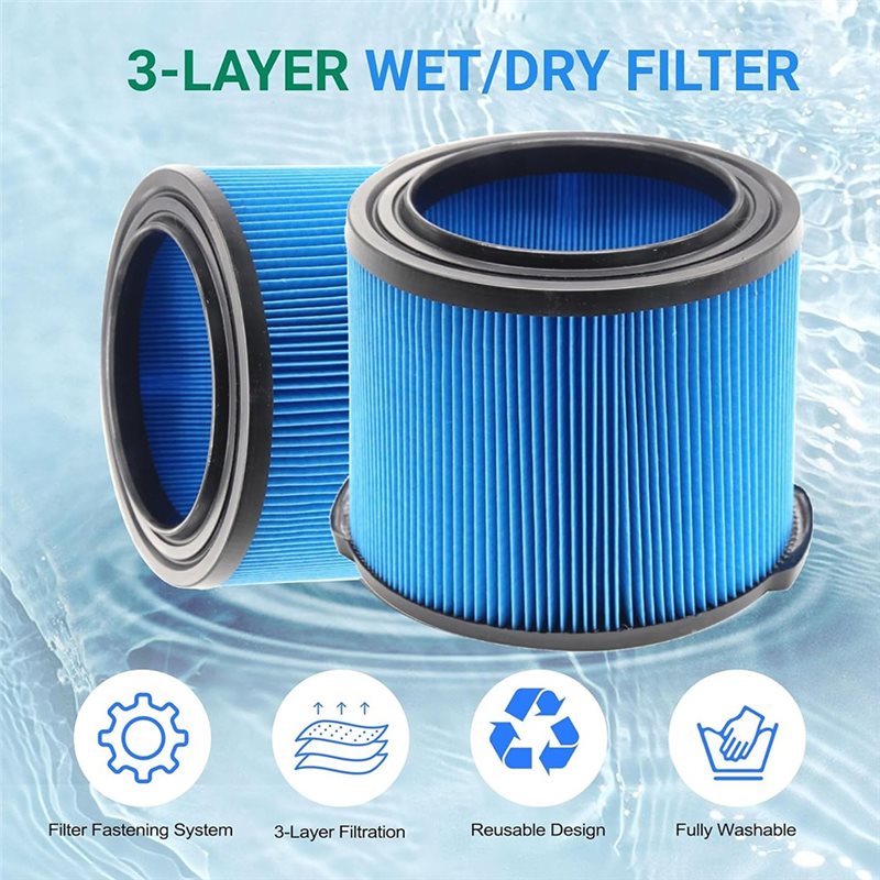 فلتر بديل ثلاثي الطبقات للاستخ - مراجعة Wet Dry Vacuum Shop وسعره