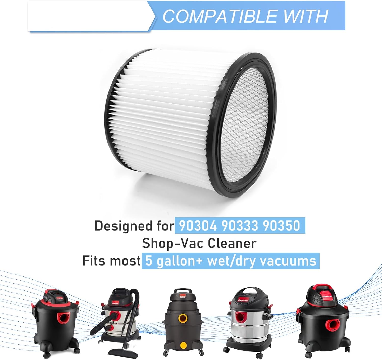 فلتر بديل لمكنسة Shop-Vac، طقم - مراجعة Wet Dry Vacuum Shop وسعره