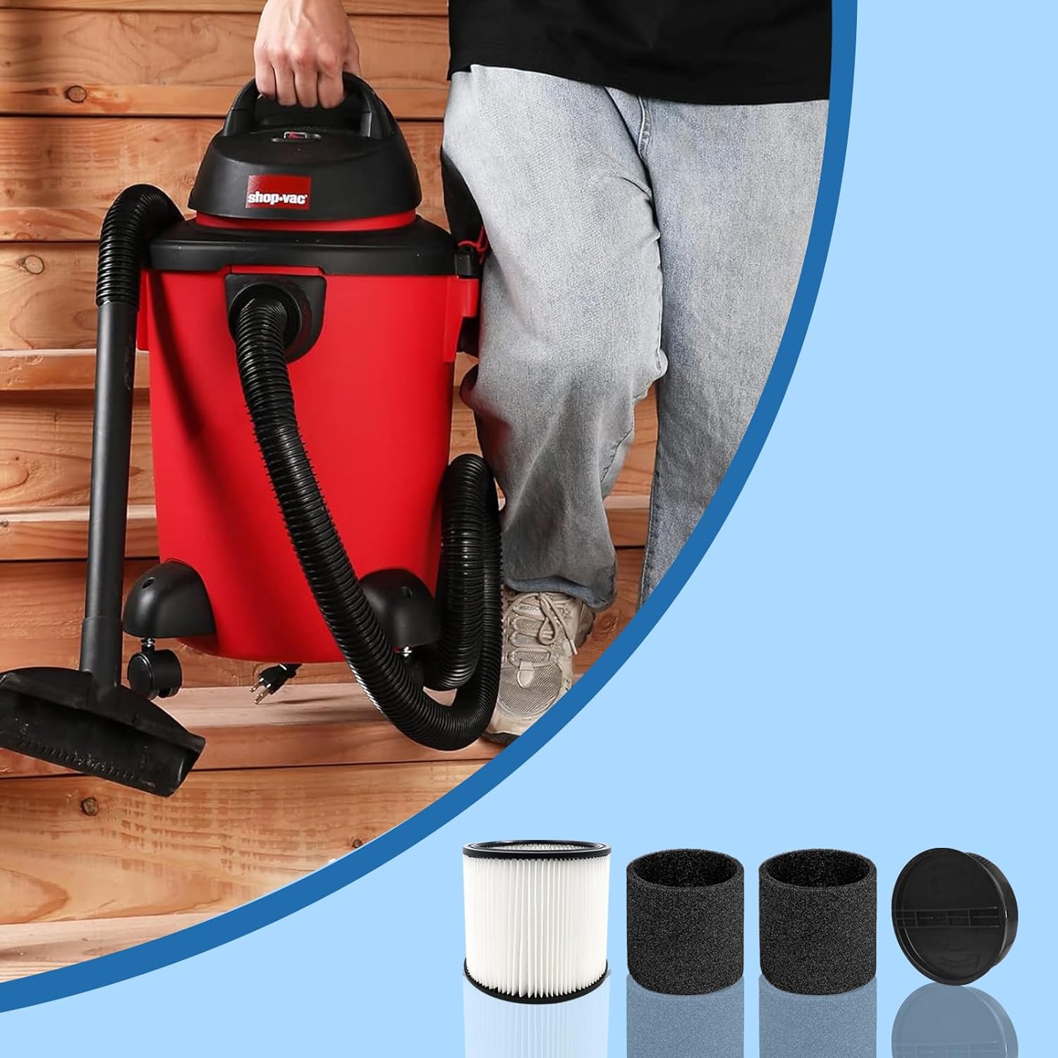 فلتر بديل لمكنسة Shop-Vac، طقم - مراجعة Wet Dry Vacuum Shop وسعره